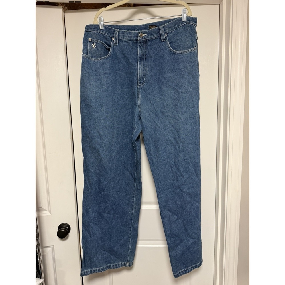 vintage Rocawear relaxed-fit jeans, classic 90s and Y2K streetwear, 40x34